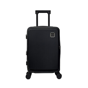 Elle front opening trolley case black 20 inches