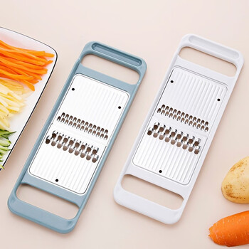 Domestic carefully selected grater household kitchen stainless steel grater stripper thick and thin dual-purpose cucumber potato shredding blue