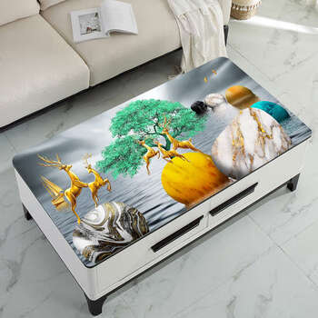 Yusenyi coffee table tablecloth living room household waterproof and anti-scalding rectangular dining table protection mat tablecloth coffee table table mat shilairun a. 90x120cm thickened 1.6 silicone material