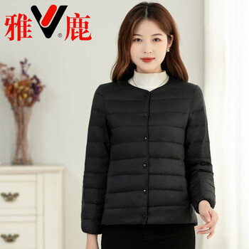 Yalu lightweight 2026 brand lightweight down jacket liner women's autumn and winter collarless thermal clothes bottoming slim jackets black_1802