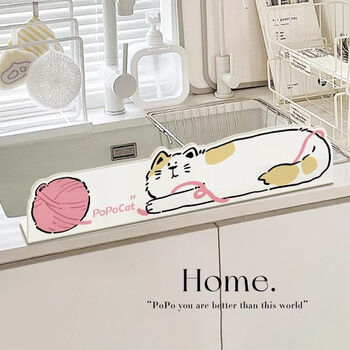 Fantasy kitten countertop waterproof board kitchen waterproof strip waterproof strip pool anti-splash waterproof baffle acrylic waterproof household cattery a integrated waterproof board high-looking goods丨prevent water splash