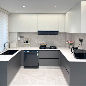 Fantasy rabbit house integrated cabinet hexiang plate crystal steel door panel cabinet cabinet particle board + door panel pt + countertop quartz stone 1 meter