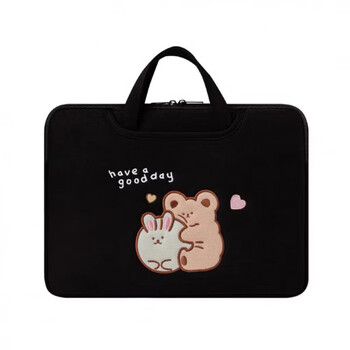 Ye yu cartoon cute computer bag 14 portable 11 female air 13.3 inch pro 15.6 liner 16 suitable for apple notebook bunny bear-handbag 13.3 inch