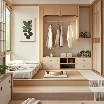 Yusenyi integrated tatami bed wardrobe integrated log bedroom storage cabinet customized dream platform recommended by the manager