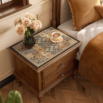 Yusenyi high-end retro bedside table mat waterproof and oil-proof tablecloth no-wash easy care dustproof cover cloth ivian vivian bedside table mat l 40cmx60cm