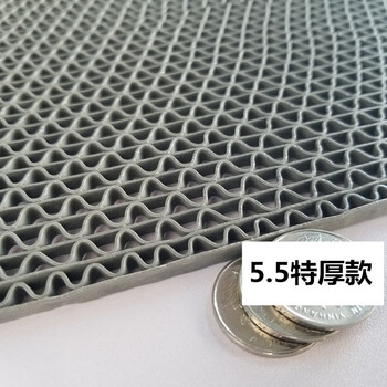 Wing fantasy non-slip mat bathroom thickened pvc plastic carpet waterproof bathroom toilet kitchen mat outdoor non-slip floor mat gray 5.5mm extra thick 0.9 meters wide x 5 meters long