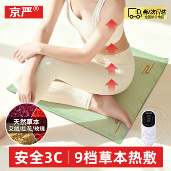 Jingyan moxibustion cushion electric heating chen mugwort office chair cushion sedentary artifact sofa car butt cushion seat cushion skin-friendly silk natural herbs + aged moxa velvet nine-level hot compress safety 3c | cold and dehumidification | removable and washable