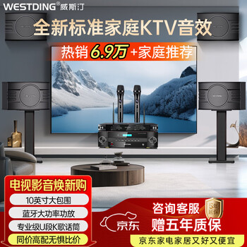 Westin home ktv audio set singing complete equipment karaoke cinema conference stage business supermarket home living room newly upgraded 108 speaker set 108 standard version one to four +393+k82