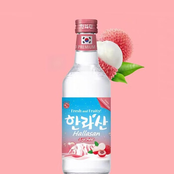 Hallasan soju 375ml*1 bottle 12% lychee flavor imported from south korea for new year's eve celebrations