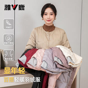 Yalu light down jacket women's autumn and winter national style new chinese style mother's wear fashionable warm casual graphene liner short jacket brown s recommended 70-80 catties