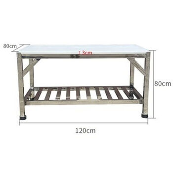 Extra thick stainless steel thickened pork one-piece dividing table force shock-proof plate pork bone table 1.2 meters long 0.8 meters wide 0.8 meters high conventional meat plate