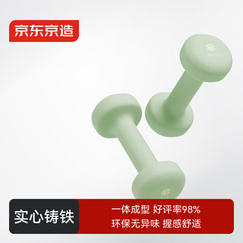 Made in tokyo, colored plastic-impregnated dumbbells, small dumbbells for men, women, and children, pure iron fitness equipment, 2kg, two packs