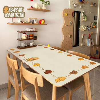 Yusenyi cute dining table mat, oil-proof and waterproof, no-wash tablecloth, insulated, anti-scalding coffee table mat, desktop protective mat, long table mat for dogs and stars, 40x60cm, add to favorites for priority delivery