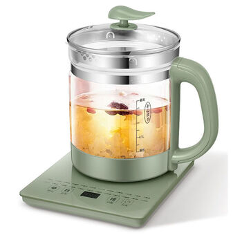 Wen shiou multifunctional health pot, thickened, automatic power off, fully automatic tea brewer, glass kettle, household thermostatic kettle, upgraded version 1.8 liters y05c apricot-5 rings + steamer 1ml