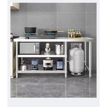 Yong huan stove stand hotel kitchen cabinet operation station room gas tank multi-layer chopping board extra thick length 100 width 50 height 80 three-layer stove model