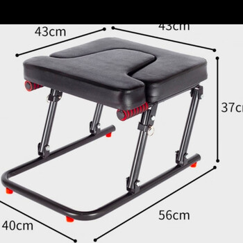Fitness yoga inversion stool foldable thick steel tube thickened safety yoga inversion machine beginner's assistant installation-free foldable load-bearing 300 catties with t pad with anti-slip pad