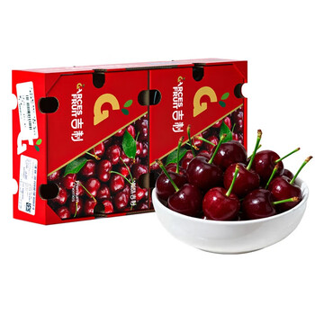 Chun gongzi imported chilean cherries, fresh fruits and large cherries, seasonal fresh products, new year gifts, 5 jins (net weight), 6 jins in the whole box, big mac, 3jjj grade, single fruit 30-32mm