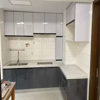 Yusenyi beijing rabbit quartz stone integrated stove countertop cabinet kitchen baby lushuihe egger integrated cabinet customization quartz stone-lushuihe e0-acrylic one meter