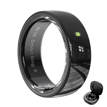 Lancaihe remote control ring + smart door lock nfc smart ring touch brush video novel heart rate sleep monitoring ceramic black touch control + nfc + charging compartment 12# size