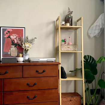 Yusenyi home floor-standing kitchen shelf iron bookshelf balcony living room flower rack multi-layer storage snack storage rack wholesale yellow four-layer small style