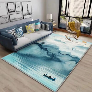 Fantasy imitation cashmere carpet living room thickened simple non-slip wear-resistant foot mats modern room bedroom light luxury bedside coffee table blanket imitation cashmere 06 models 80x120 cm (imitation cashmere)