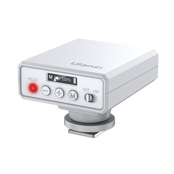 Ulanziunzi excellent basket slr camera type external off-camera portable photography hot shoe light outdoor indoor fill light f12mi camera top flash (white)