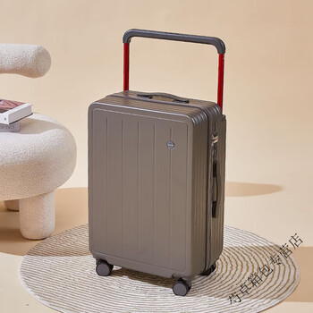 Ye yukuan trolley case suitcase women's travel password case men's boarding case inch wheel large capacity dark gray (wide trolley + cup holder + charging port + hook) 24 inches