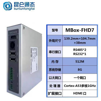 Kunlun tongtai hdmi smart box mbox-fhd7 large-screen display, mbox-4gr remote internet of things mbox-fhd7_hdmi high-definition interface large-screen display