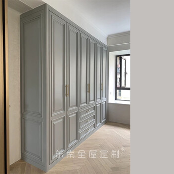 Zhong zhanggui american painted solid wood one door to top bedroom wardrobe integrated wardrobe open cloakroom villa whole house customization appointment measurement design (deposit) only install cabinet doors