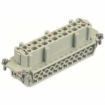 Heavy-duty connector aviation plug hot runner connector male and female insert hdc-he-024-m/f 24-pin 24-pin female pin