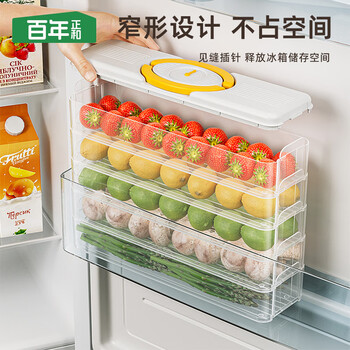 Centenary zhenghe narrow slit dumpling freezer box refrigerator storage box fresh-keeping sealed quick-frozen wonton dumpling noodles special box