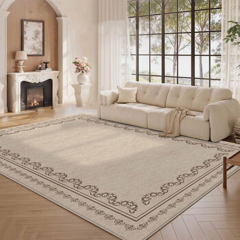 Fantasy nordic simple woven blended rectangular carpet silicone bottom home living room sofa bedroom floor mat zhihua 1 80x120 cm