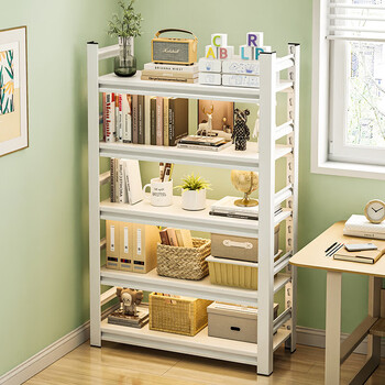 Quanpinwu steel bookshelf vertical floor bookcase multi-layer storage storage cabinet integrated wall shelves living room library