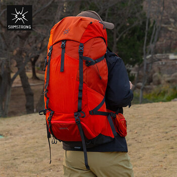 Fir mountain hiking spruce 45l large capacity backpack red