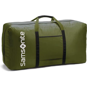 Samsonite men's travel bag multi-purpose, easy to store, portable, water-repellent, large capacity, lightweight, foldable zipper design army green single