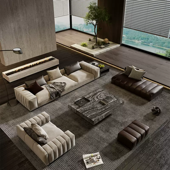 Yusenyi straight-row sofa, light luxury and high-end sense, office business reception, hotel lobby, beauty salon rest area reception, single seat - 0.8m sofa chair - 1.6m sofa chair - 3.2m sofa - coffee table, send soft (flagship version) napa leather - 45d high density sponge - independent spring group 45m