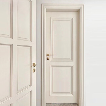 Modern french light luxury solid wood painted door customized invisible bedroom and bathroom secret door