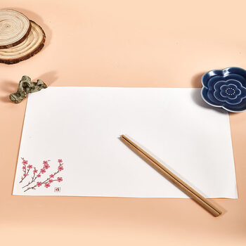 Gefuya placemat paper japanese style dinner plate paper hotel western restaurant pub japanese food shop table paper plum blossom
