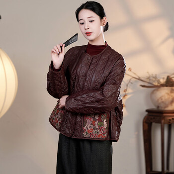 Xiyue traditional xiangyun yarn classical charm chinese tang suit top high-end goose down warm mother's coat winter red xl weight 110~122
