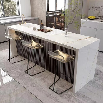Zhong zhanggui open kitchen dining table bar integrated family partition sideboard french island sofa rear bar table customization 220x60x100 all-inclusive marble ready-made