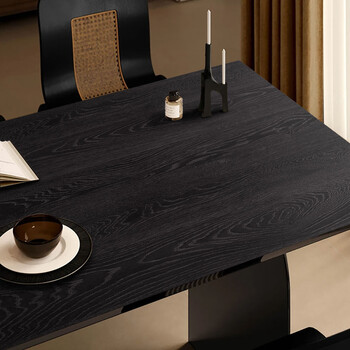 Pupan black walnut wood grain dining table mat solid wood high-end material anti-scalding waterproof tablecloth coffee table table top protection pad mountain pine gj table mat 70cmx130cm (gold thickness, comfortable feel)