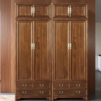 Fantasy camphor wood chinese top cabinet wardrobe simple bedroom large capacity cabinet cabinet available 9050240 (single price) 4 doors
