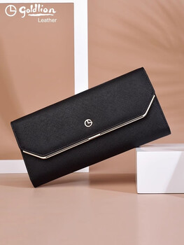 Other/others gold lion wallet women's long genuine leather summer new fashion casual handheld multifunctional women's handbag 30% off classic black 9 card slots