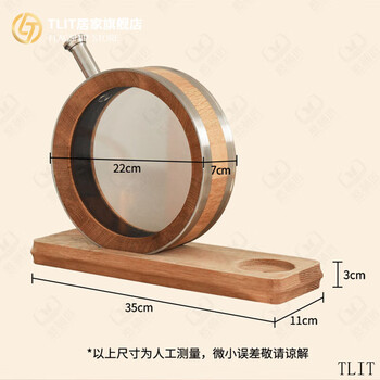 Tlit oak barrel empty barrel wine barrel whiskey oak barrel glass jug glass bottle internet popular wine barrel high-end wine specialty quercus mongolian oak 800/m/l ordinary pack (60 years old)