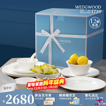 Wedgwood italian embossed tableware for two people 10-piece tableware set bowls, plates and soup plates italian embossed tableware for two people 10 pieces