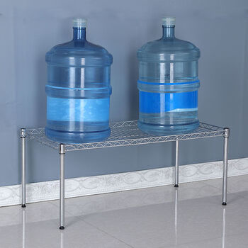 Fantasy kitchen storage rack, one layer, countertop, stove, stand, microwave oven rack, cupboard, wardrobe compartment, layered single layer pot rack, middle tube grid length 70 cm, width 35 cm, total height 20 cm (inner height 15 cm), one layer