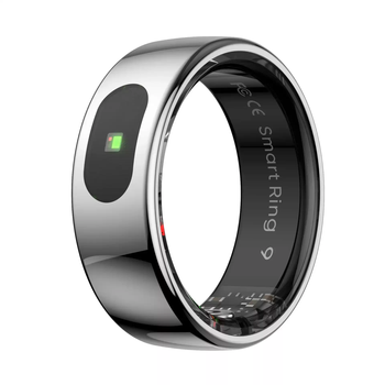 He jiagong r08qring waterproof touch body temperature detection sleep blood oxygen photography smart ring no. 8 silver