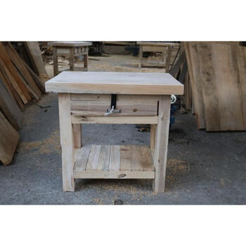 Solid wood workbench, heavy wooden bench, hardware mold operating table, office desk, custom woodworking table, one-draw 85*52*78 nailing model