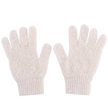 Japanese fasola bath wipes, five-finger bath towels, back-pull strips, long bath sponges, white five-finger bath gloves (one pair)