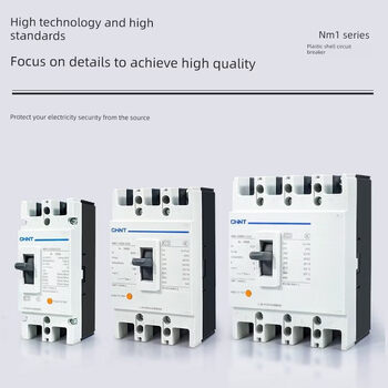 Chint nm1 plastic case circuit breaker 380v three-phase four-wire 3p air switch 100a200 plastic shell type 400 500a 3p
